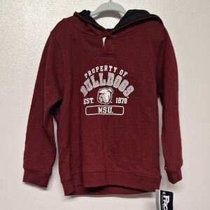 NEW! Kids Mississippi State (MSU) Bulldogs Hooded Pullover Sweatshirt Hoodie 4T